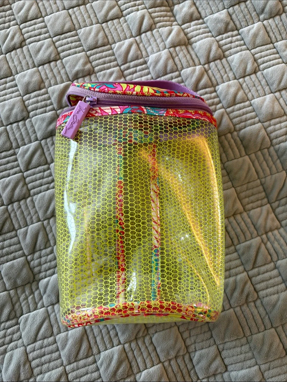 Vera Bradley Clear Lotion Bag Cosmetic Travel Paisley in Paradise